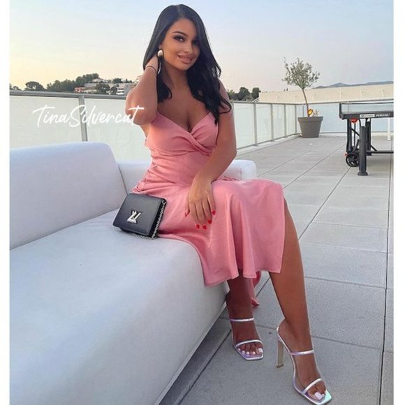 BLOGGER'S FAVE! Zara Buttoned Slip Dress Beige Pink Sz XS, L - Picture 11 of 17